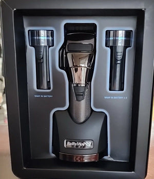 BaBylissPRO SNAPFX Wireless Hair Clipper Silver Black Square Blade for Head